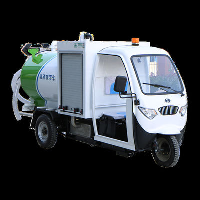 qualidade  Factory Small Automatic 1200L 3 Wheel Vacuum Sewage Suction Tanker Truck For Sale fábrica